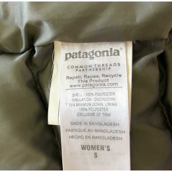 Patagonia Downtown Loft Parka Duck Down Gray Long Length Hood #STY28468 Sz S - Picture 5 of 16